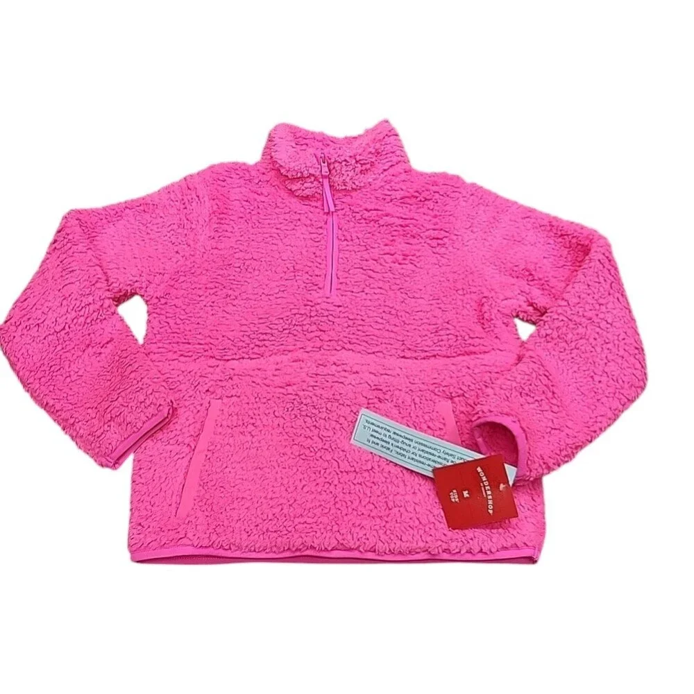 Wondershop Boys Girls Pajama Pullover Sherpa Sweatshirt Sweater Medium 8 Pink